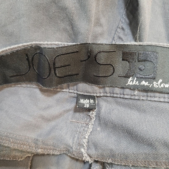 Joes Jeans Women Cargo Pants Gray Zipped Pockets Flat Front Cotton 28 Pre-owned - Picture 7 of 7